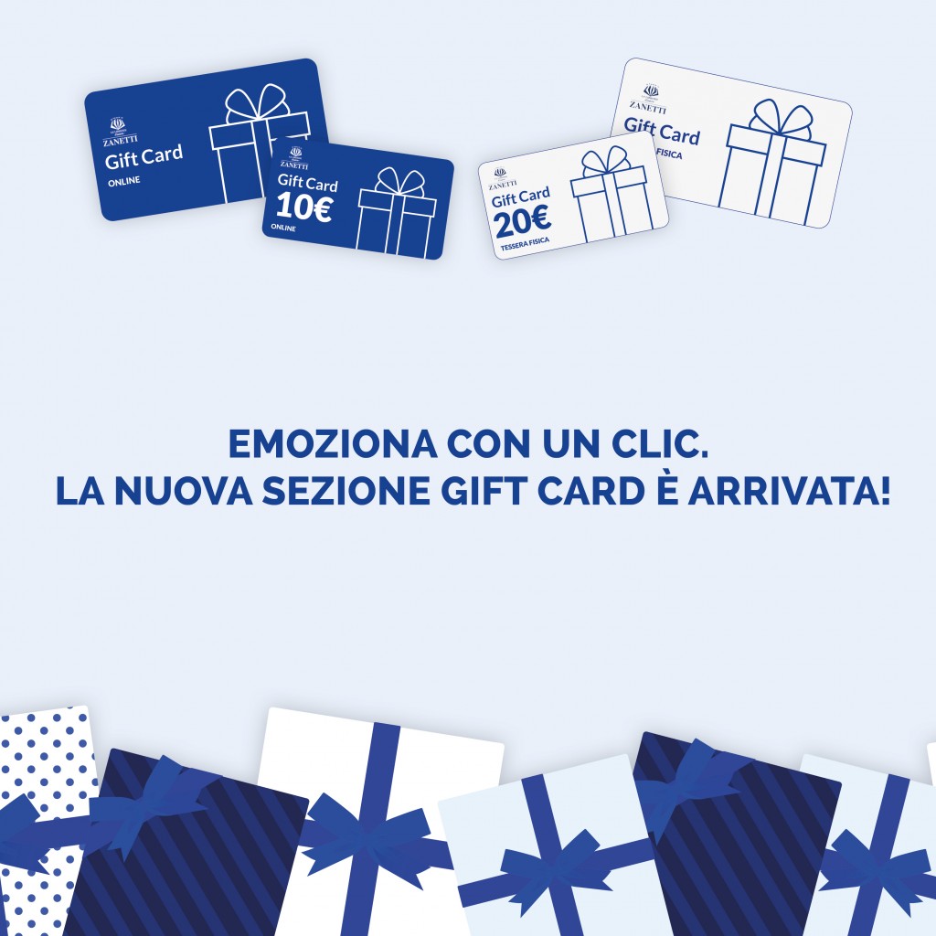 Scopri le nuovissime Gift Card digitali e fisiche!